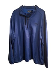 Callaway Pullover Men XXL Blue 1/4 Zip Golf Hiking Swing Tech Weather Series