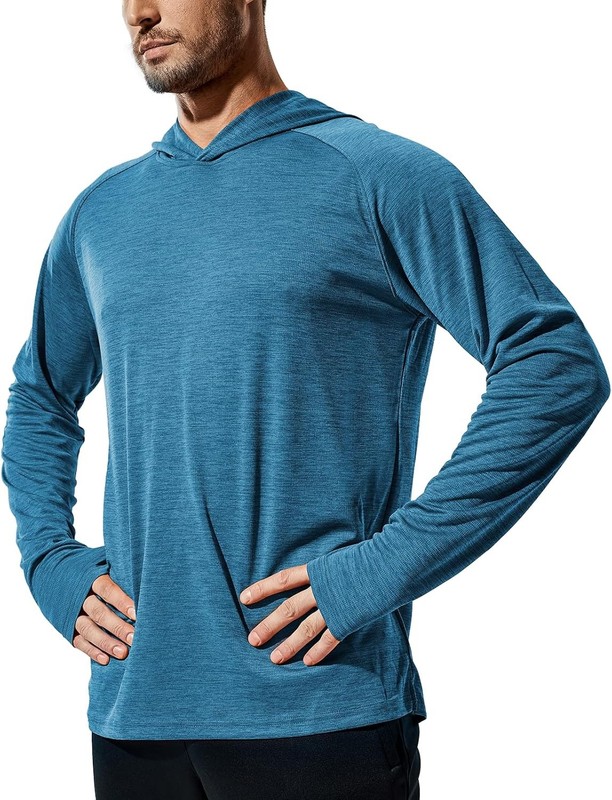 Men's UPF 50+ Sun Protection Hoodie Long Sleeve Quick Dry Fishing Hiking Shirt gallery