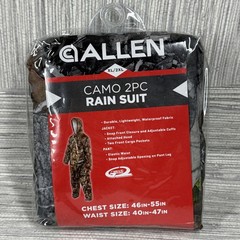 The Allen Co Inc Waterproof Camo Rain Suit Jacket & Pants 5125A Men’s XL/2XL