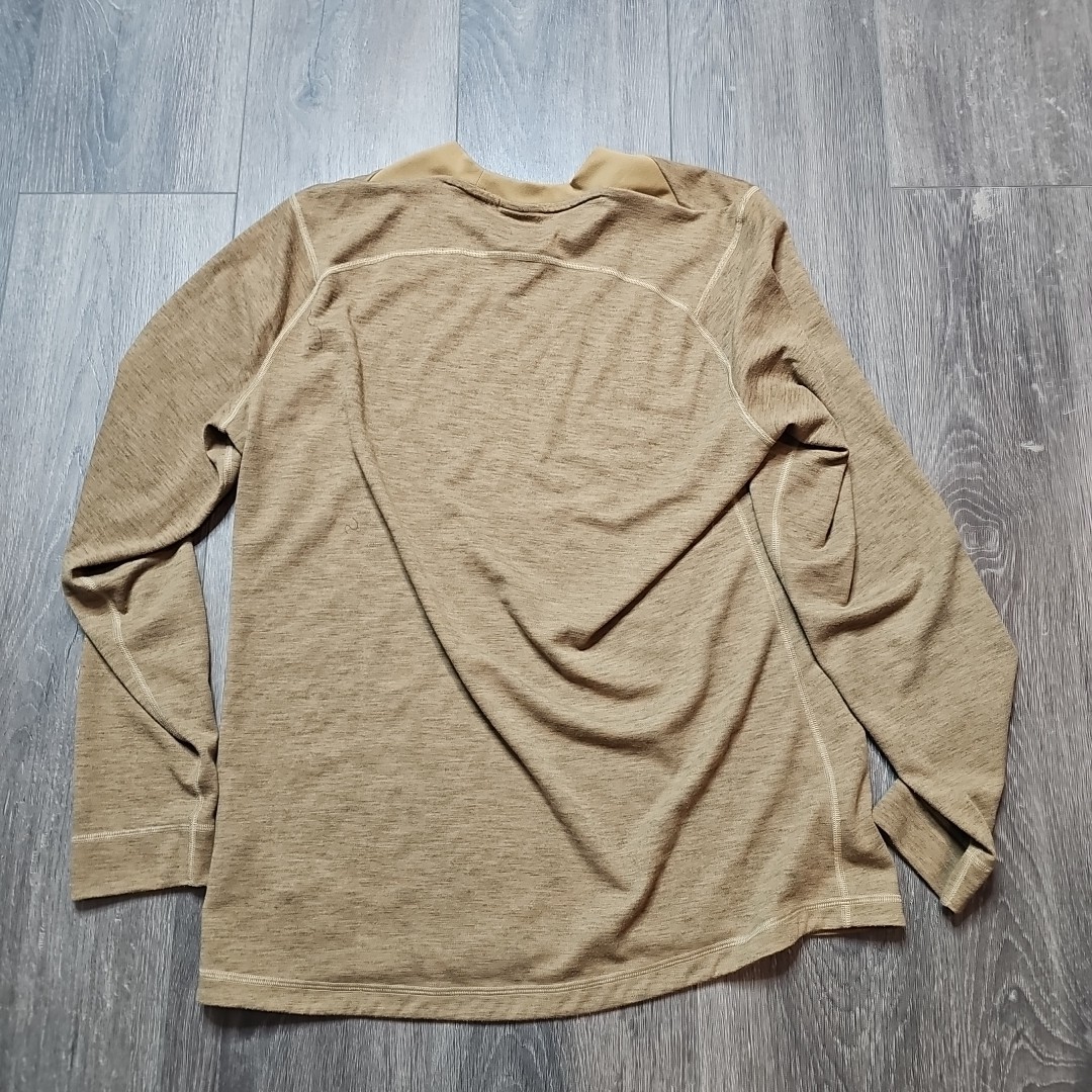 Gymshark Shirt Mens XXL tan Brown Retake Performance Stretch Athleisure gallery