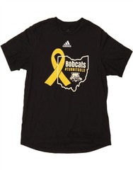 ADIDAS Mens Bobcats Graphic T-Shirt Top Large Black Polyester BA04
