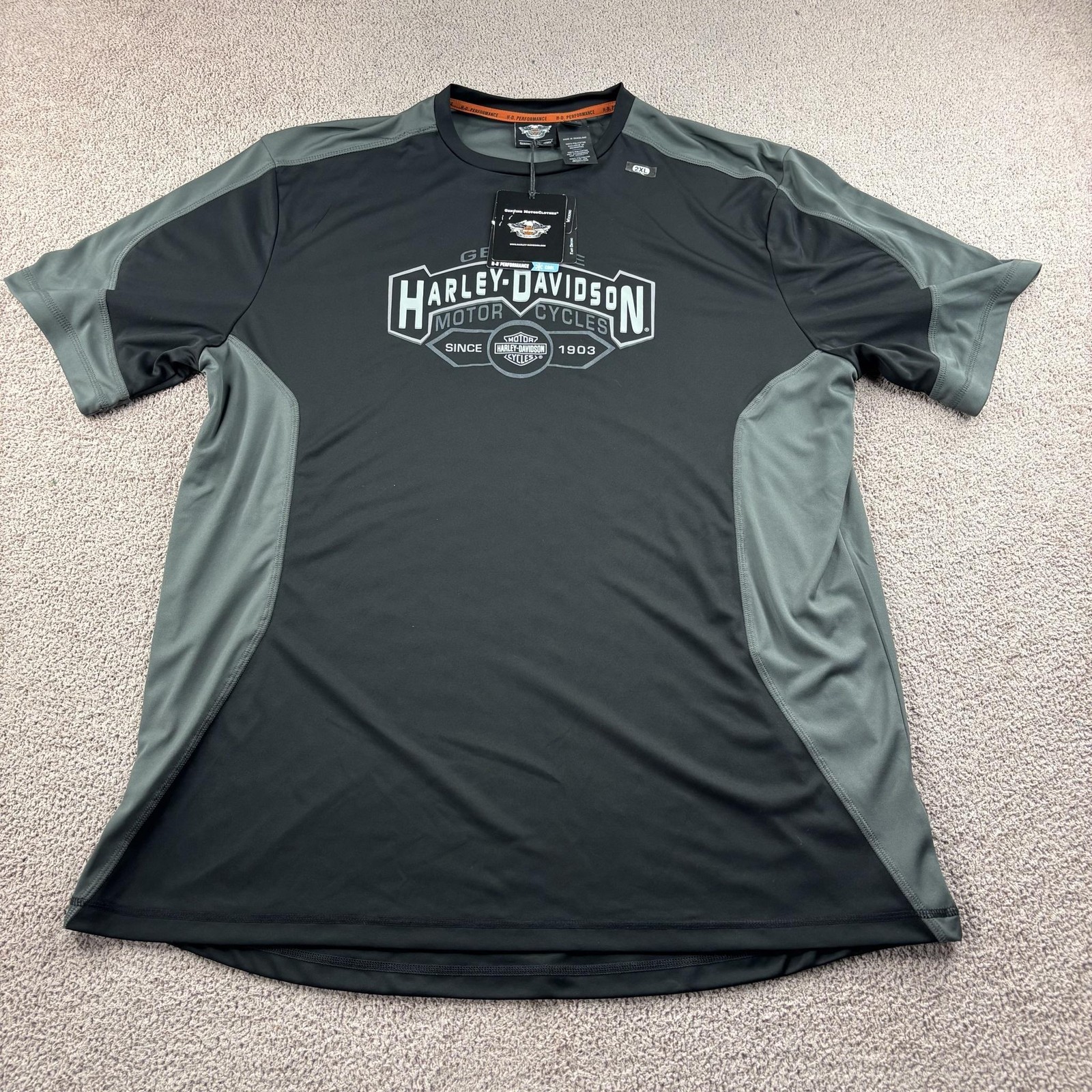 NWT Harley-Davidson H-D Performance wicking & Fast Drying Graphic T-Shirt Sz 2XL gallery