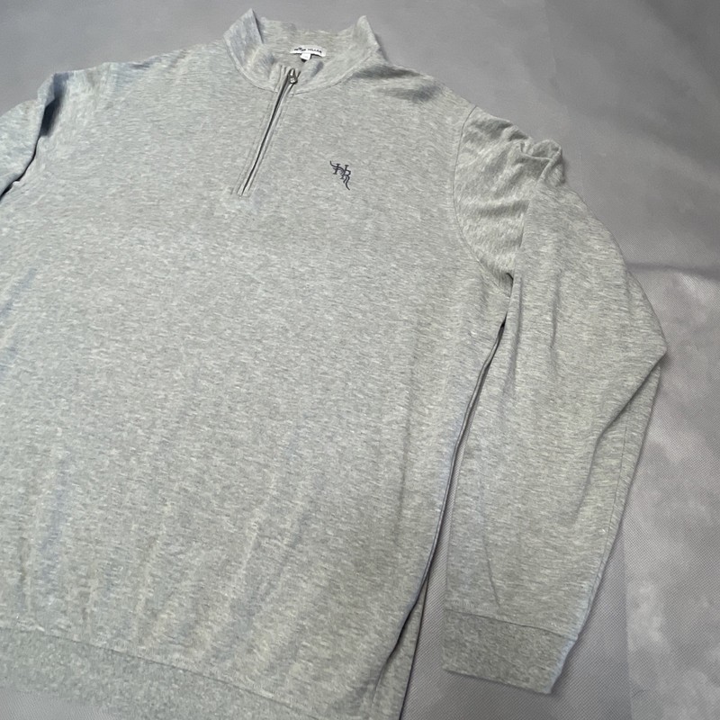 Peter Millar Men's Gray 1/4 Zip Pullover Performance Golf 2XL Hawks Ridge CC gallery