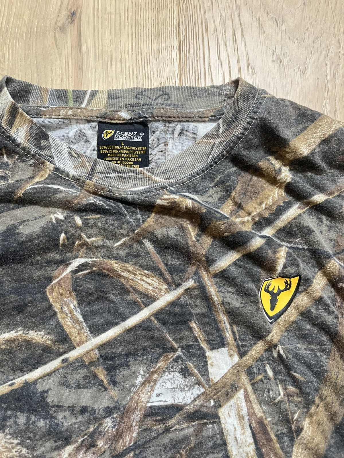 Scent Blocker Shirt Mens Large Brown Camo Realtree Edge Long Sleeve Hunting Top gallery