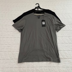 Motion Active Crew 2PK Mens T-Shirts Black Rover Grey AM15KT064 New