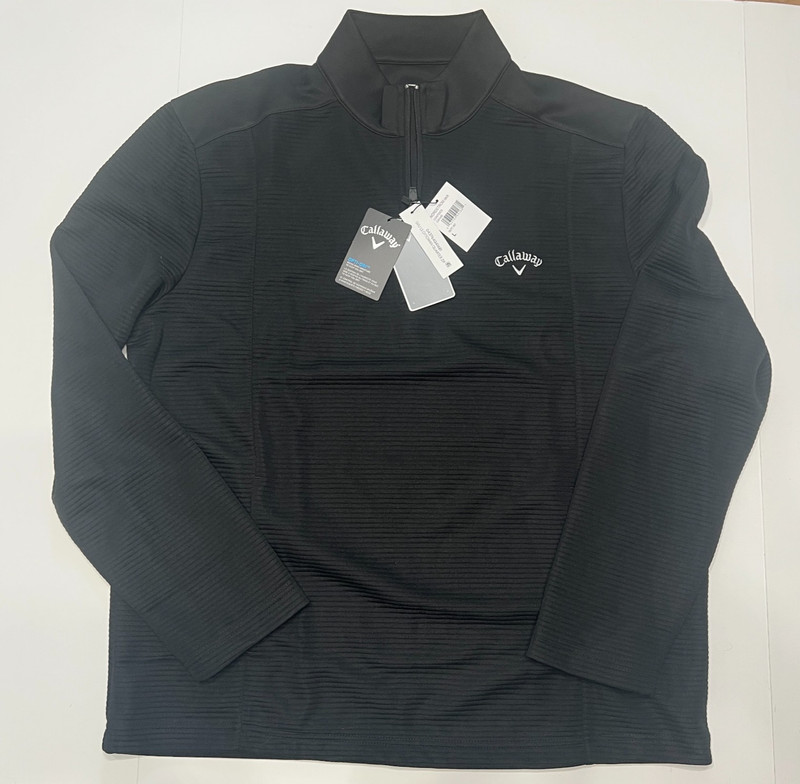 Pullover Callaway w/ Pockets Men's Size XL Quarter Zip Caviar opti-dri Collared gallery