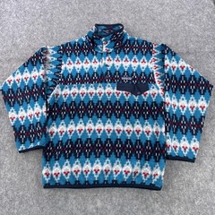 Patagonia Synchilla Snap-T Fleece Pullover Mens XXS Blue Geometric Aztec