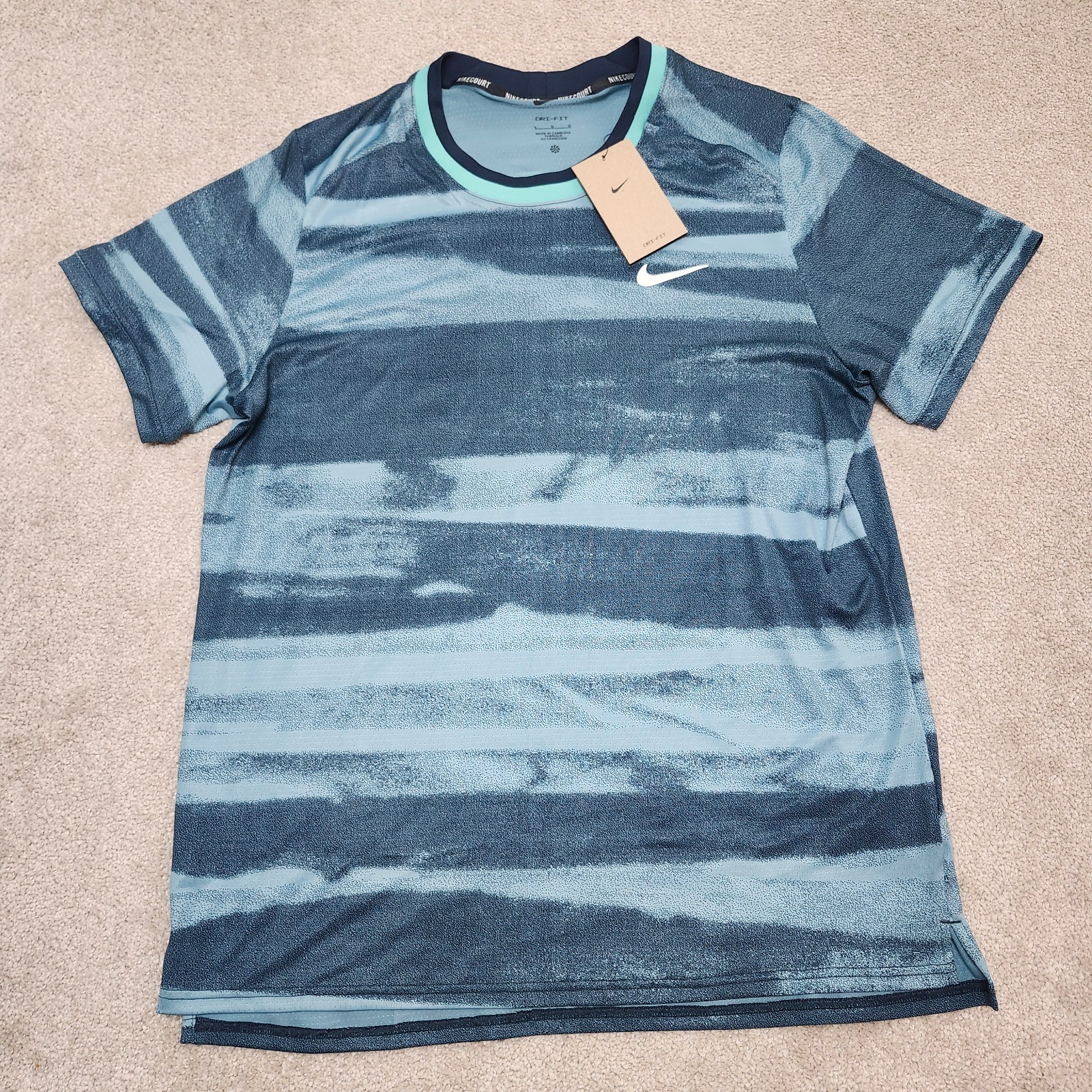 Nike Men Large Court Advantage Dri-FIT Tennis Top Teal FQ2088-464 gallery