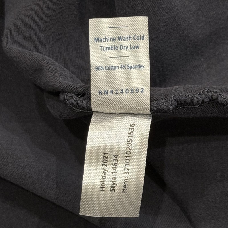 Marine Layer Re-Spun Sport 1/4 Zip Pullover Curved Hem Charcoal Gray Mens M gallery