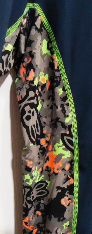 Psycho Bunny Pullover 1/4 Zip Performance Shirt Men's L Neon Camo Side Panels gallery