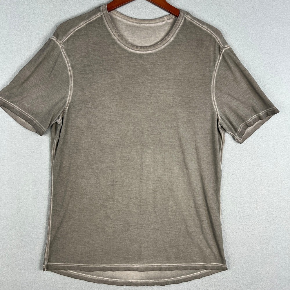 Lululemon Basic 5 Year Tee T Shirt Fits M Carbon Dust Sun Wash Pima Cotton Blend