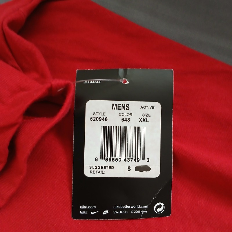 Nike Dri-FIT T-Shirt Mens XXL Red Short Sleeve Performance Active 520946-648 gallery
