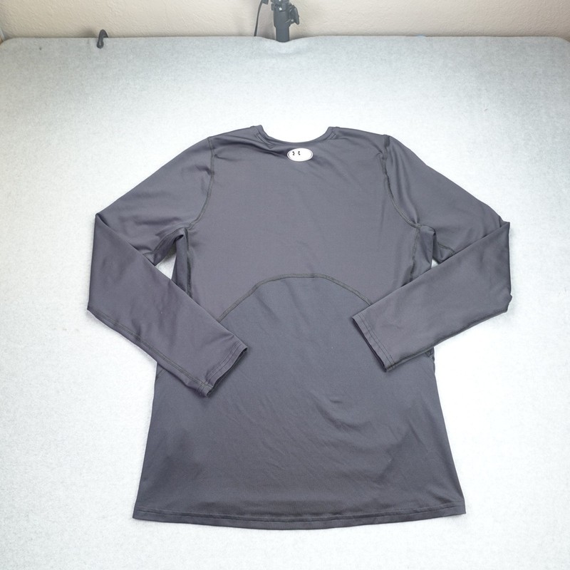 Under Armour Shirt Mens Large Black Fitted Athletic ColdGear Top Base Layer gallery