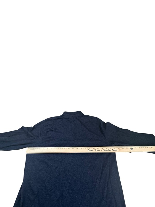 Peter Millar Collection Men's Large Cotton Silk Blend 1/4 Zip Long Sleeve Blue gallery