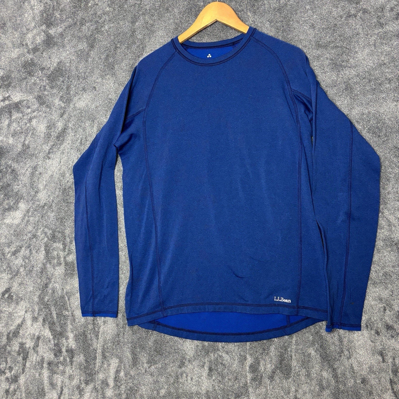LL Bean expedition Weight Base Layer Shirt Men’s L Tall Blue Long sleeve Stretch gallery