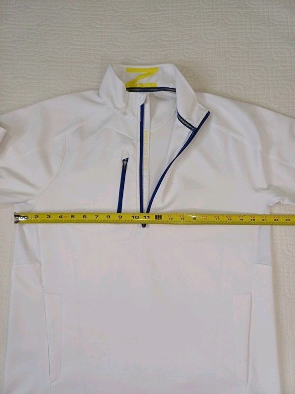 Zero Restriction Whit 1/4 Zip Golf Pullover Sweater Mens Medium Zip Pockets Logo gallery