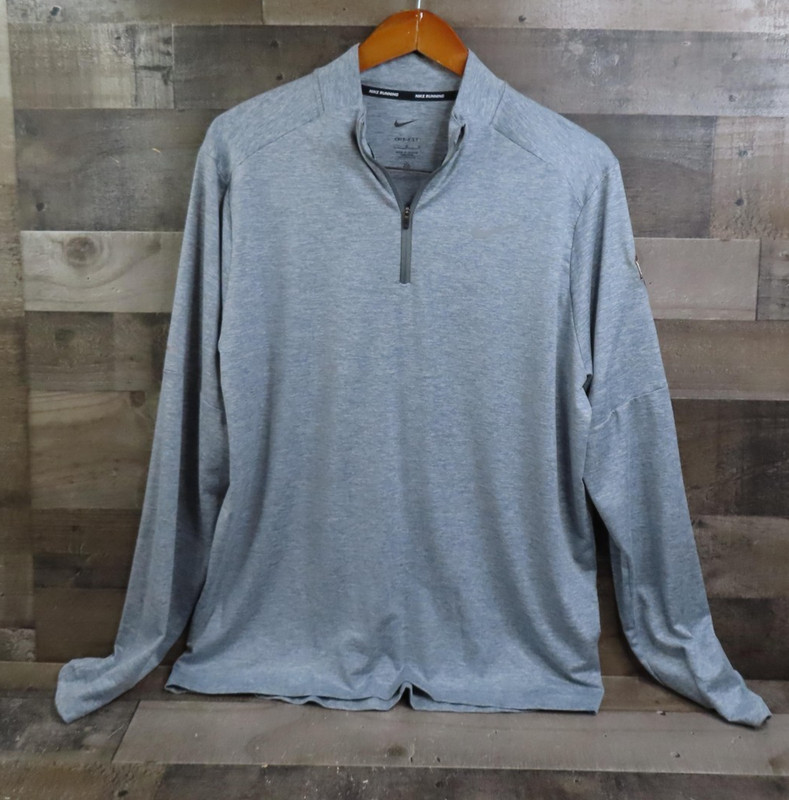 Nike Pullover Mens Large Gray 1/4 Zip Basketball Dri Fit Hall Of Fame DD4756-084 gallery