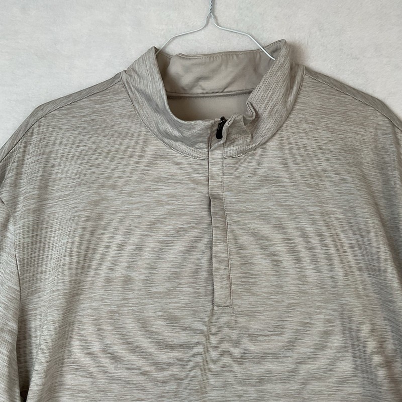Maelreg 1/4 Zip Performance Pullover Mens 3XL Tan Khaki Long Sleeve Fleece Golf gallery
