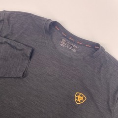 Ariat AriatTEK Shirt Mens Extra Large Black Orange Logo Performance Athletic