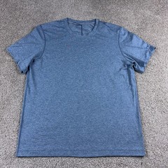 Lululemon Shirt Mens Large Blue Soft Jersey Tee Athleisure Stretch Casual