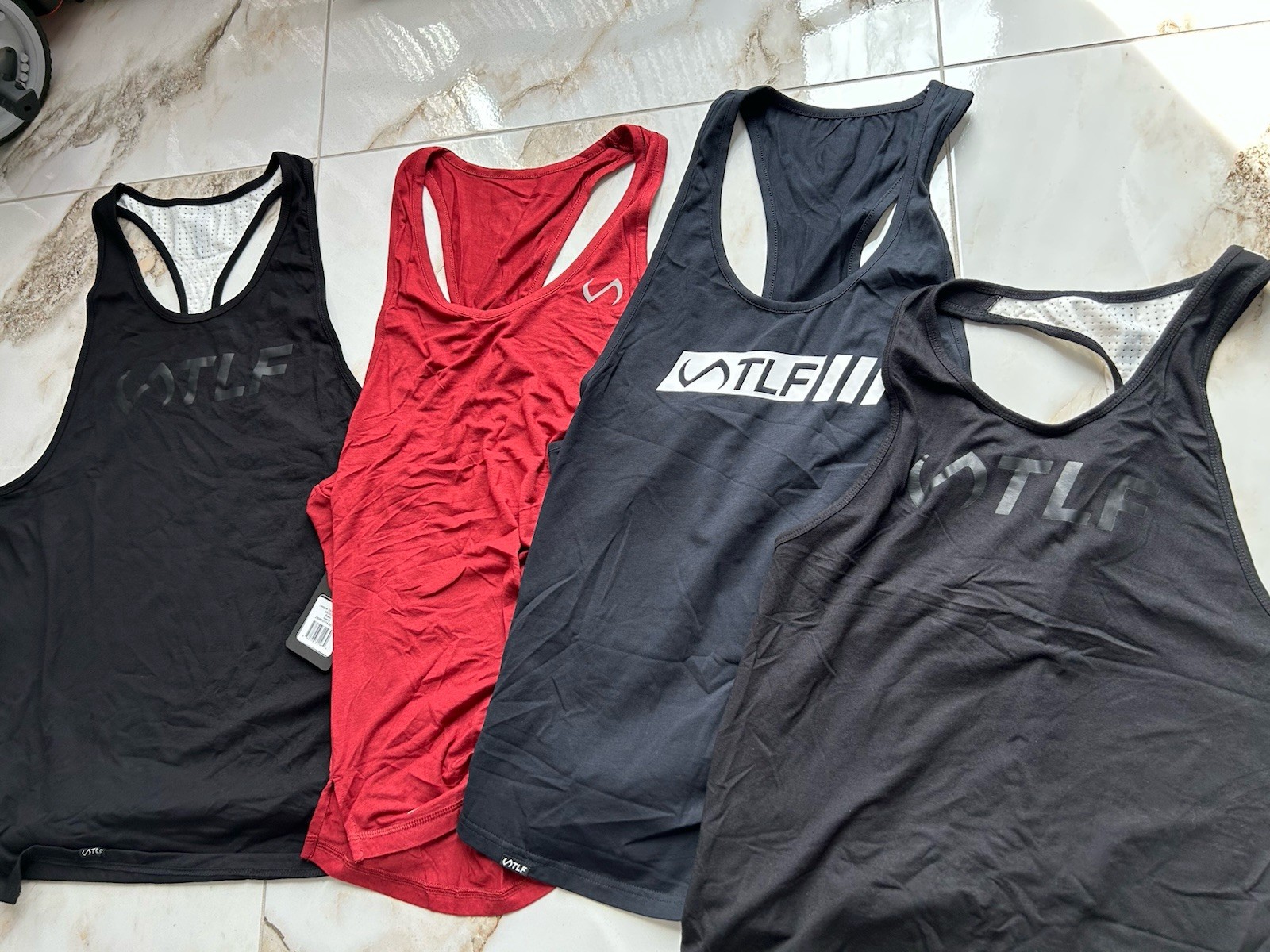 TLF Take Life Further Men’s Drop Tank Tops Stringers Gym Tee Lot Of 4 M Medium gallery