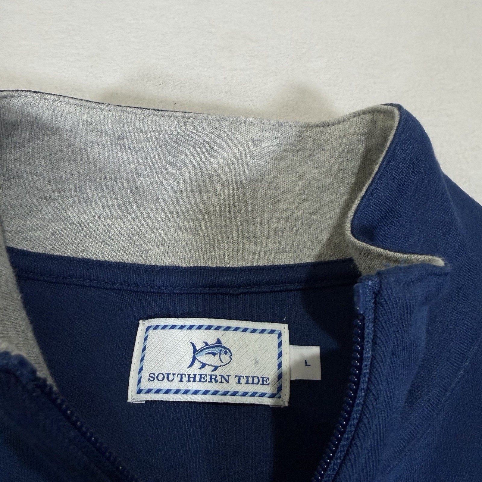 Southern Tide 1/4 Zip Pullover Sweater Mens Large Navy Blue Long Sleeve gallery