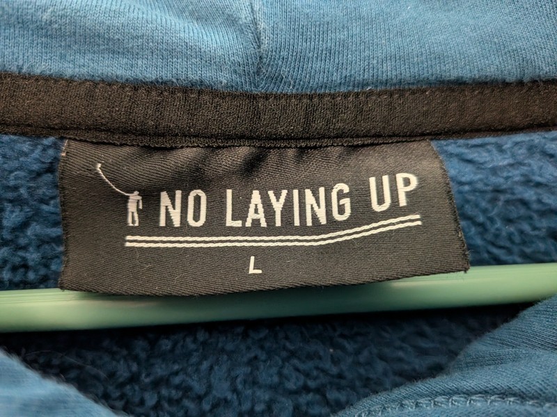 NLU No Laying Up Golf Hoodie Men's L Sweatshirt Golfer AOP Print Blue gallery
