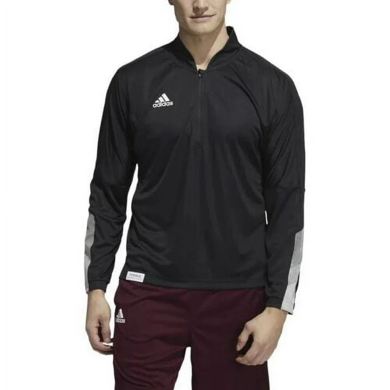 adidas Men's LS 1/4 Zip Knit Pullover - Black (GM2576) *RETAIL $65* gallery