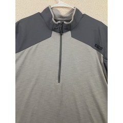 5.11 Tactical Quarter Zip Pullover Mens 2XL Grey Good Rapid Response Technical