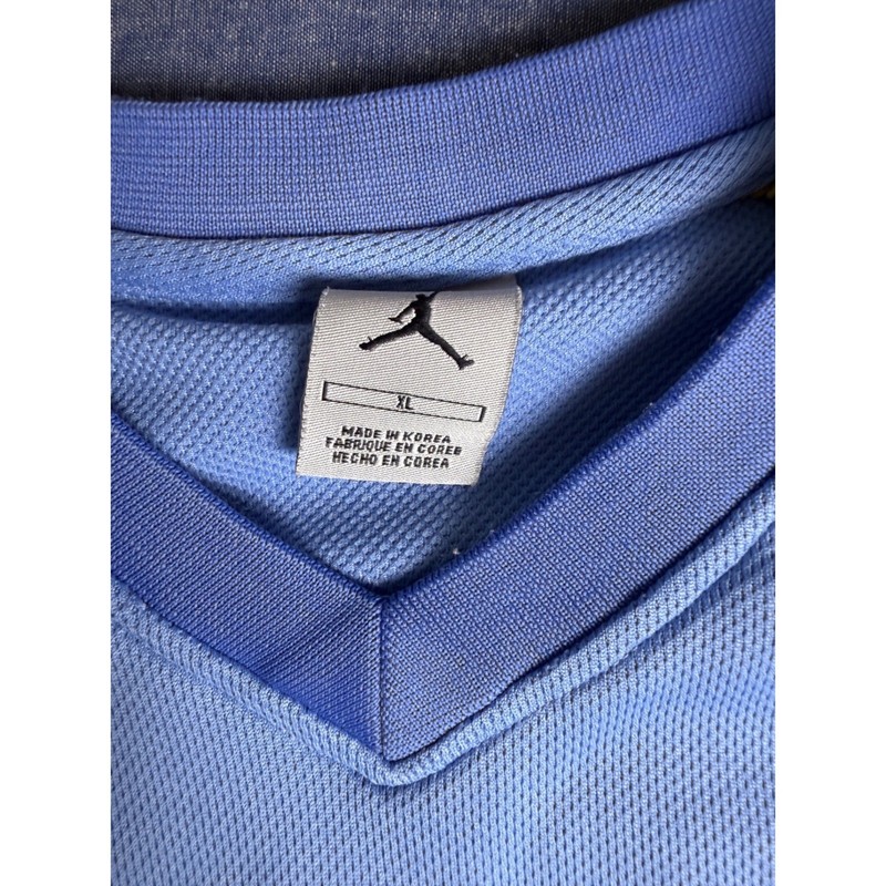 Vintage Jordan 23 Basketball Jersey Mens XL Light Blue Navy Mesh Tank Top gallery