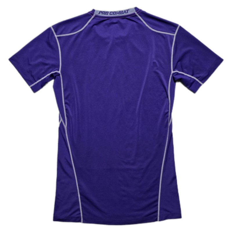 Nike Pro Combat Dri Fit Compression Shirt Mens L Short Sleeve Athletic Purple gallery