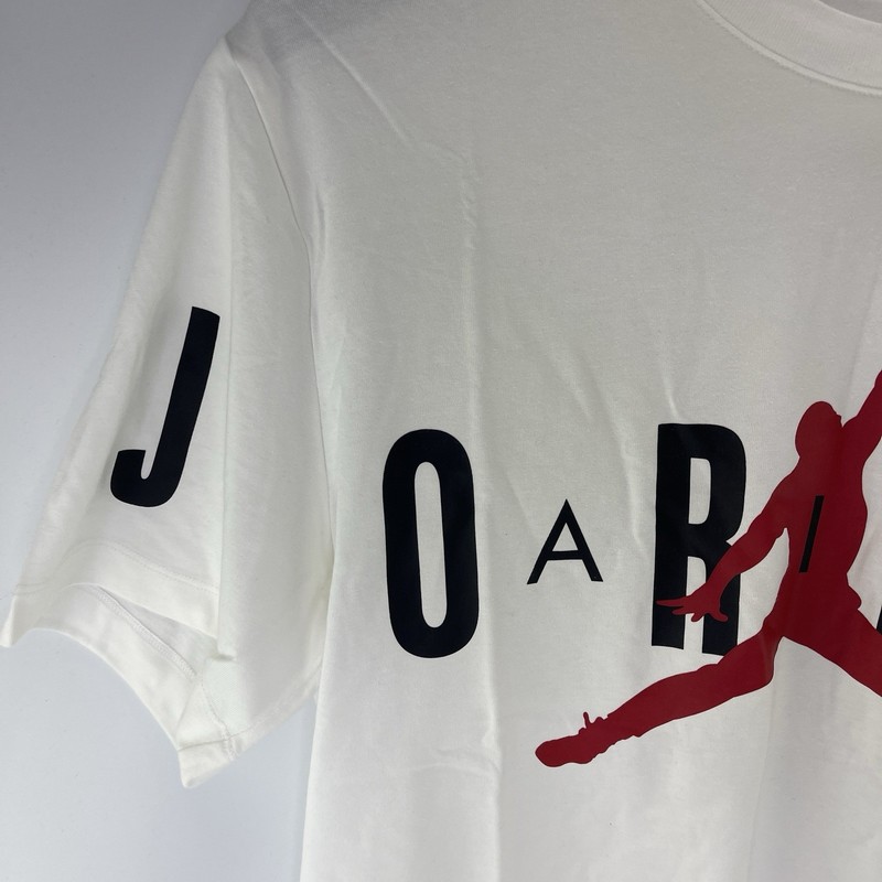 Nike Air Jordan Mens Stretch T-Shirt White DV1445-100 Logo Jumpman Sz Large gallery