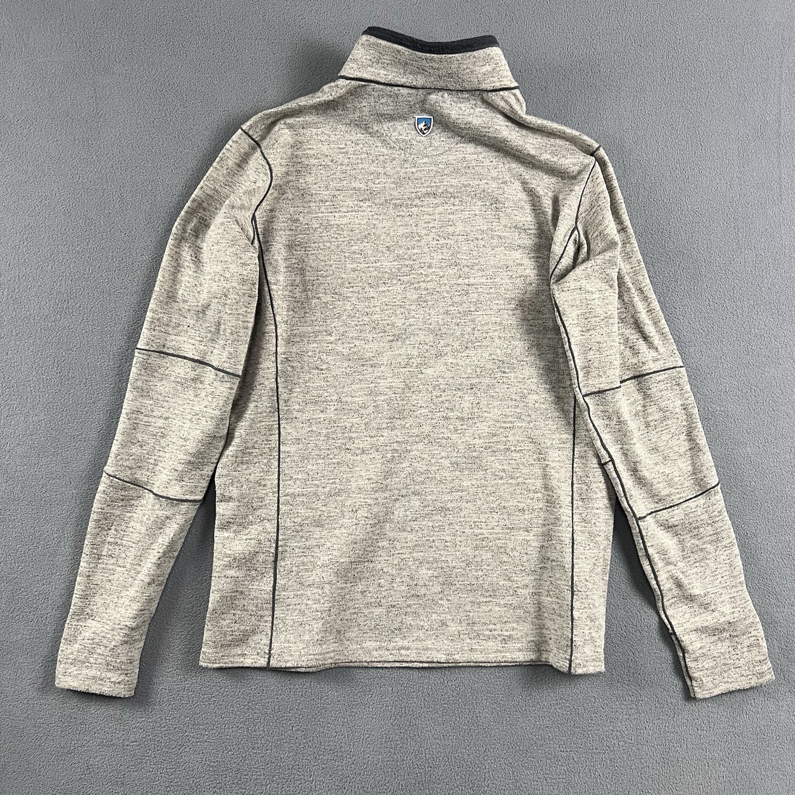 Kuhl Sweater Mens Size Medium Beige Gray Ryzer 1/4 Zip Outdoor Gorpcore Hiking gallery