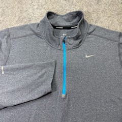 Nike DRI-FIT Element Running 1/2 Zip Pullover Top Men XL Blue Long Sleeve