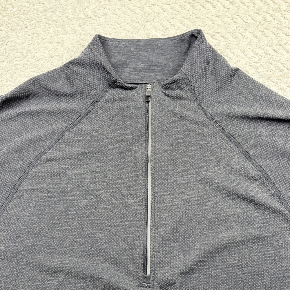 Lululemon Metal Vent Tech 1/2 Zip 2.0 Deep Coal / Black Men's Medium M Stretch