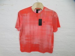 Hugo Boss Teeboro 3 Shirt Mens 3XL Orange Mesh Short Sleeve Running Athletic