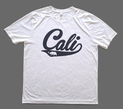 Cali Bear Logo Men’s Medium White Performance T-Shirt California Graphic Tee