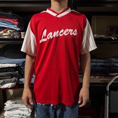 VTG 80s USA Empire Sporting Goods Red & White Lancers Baseball Jersey – Medium