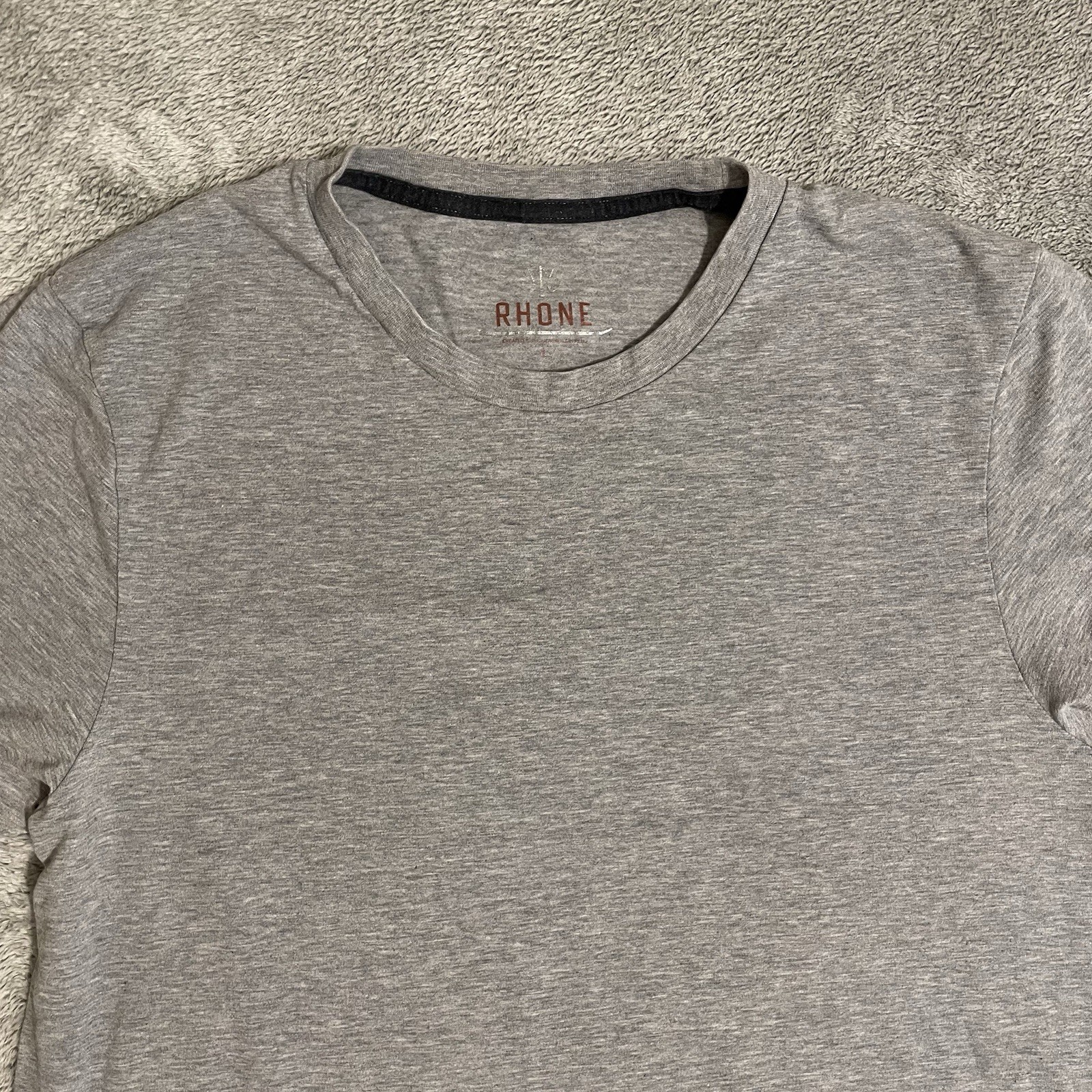 Rhone Shirt Mens Large Performance Method Running Training Short Sleeve Gray Tee gallery