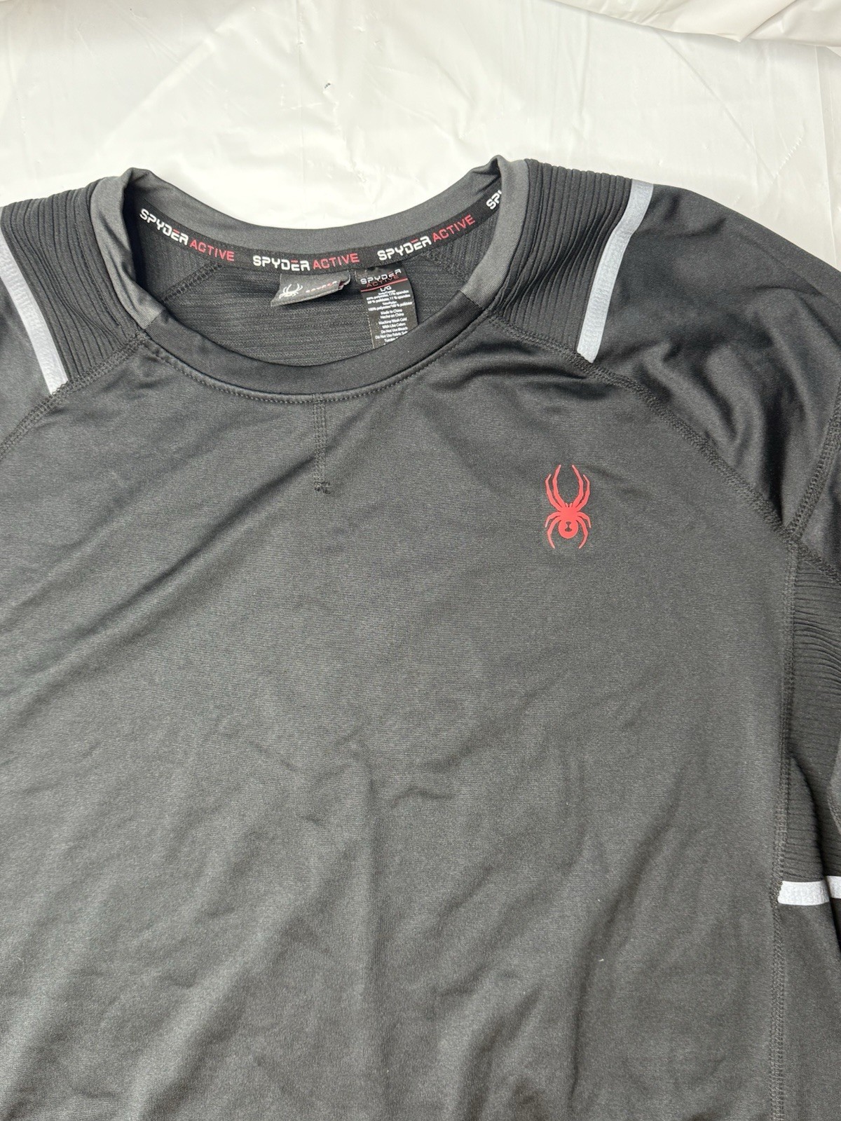 Spyder Active ProWeb Compression Athletic Shirt Black Red Men’s Large gallery