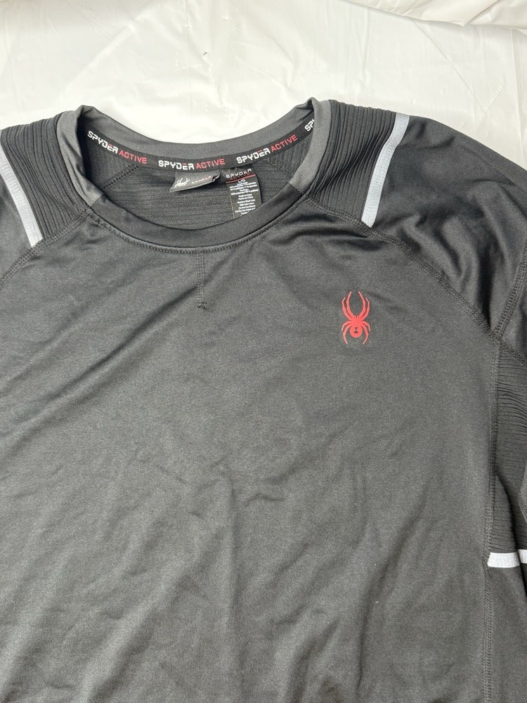 Spyder Active ProWeb Compression Athletic Shirt Black Red Men’s Large