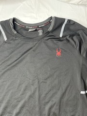Spyder Active ProWeb Compression Athletic Shirt Black Red Men’s Large