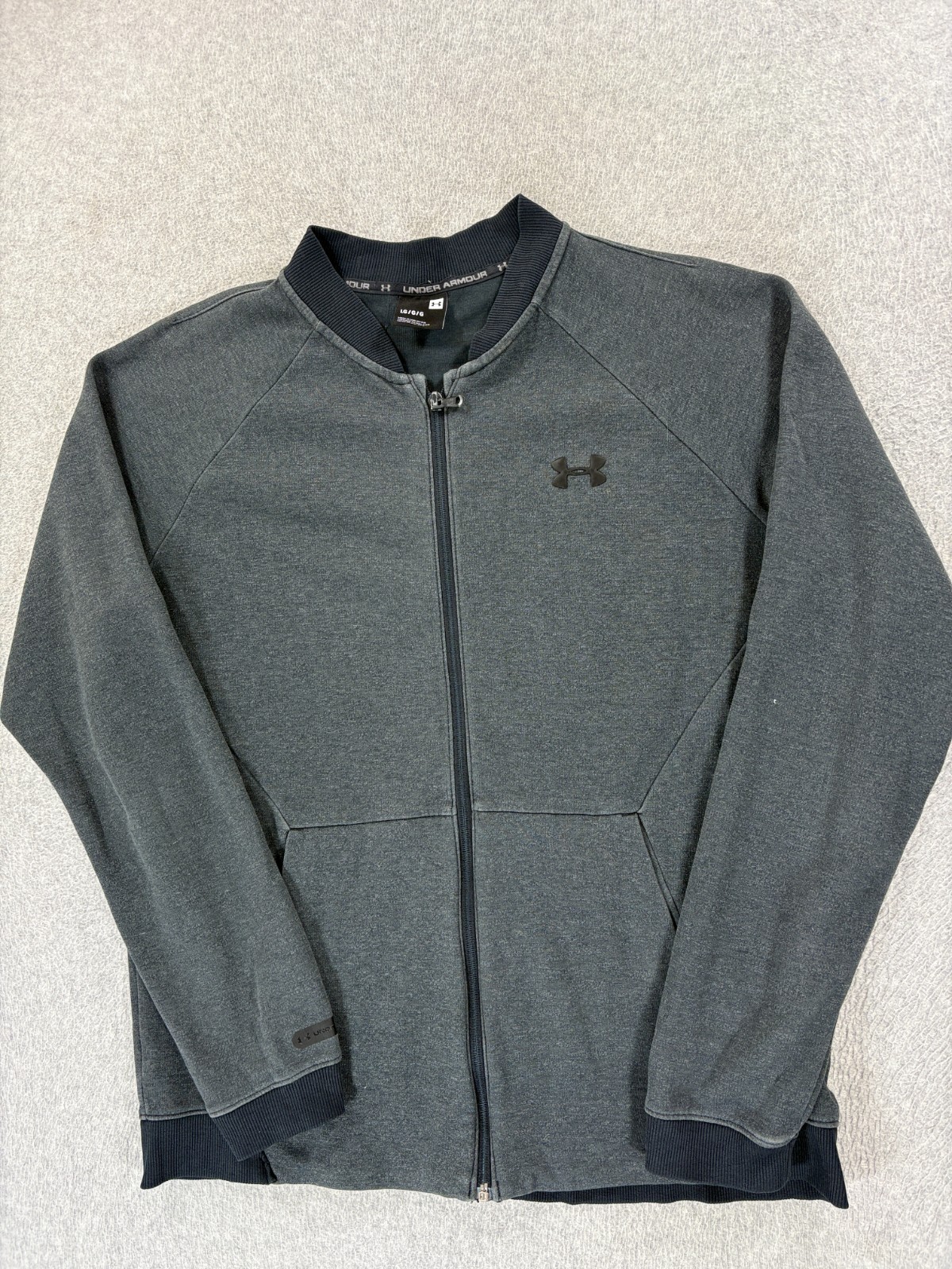 Under Armour Performance Full Zip Athletic Jacket (Men's Large) Gray gallery