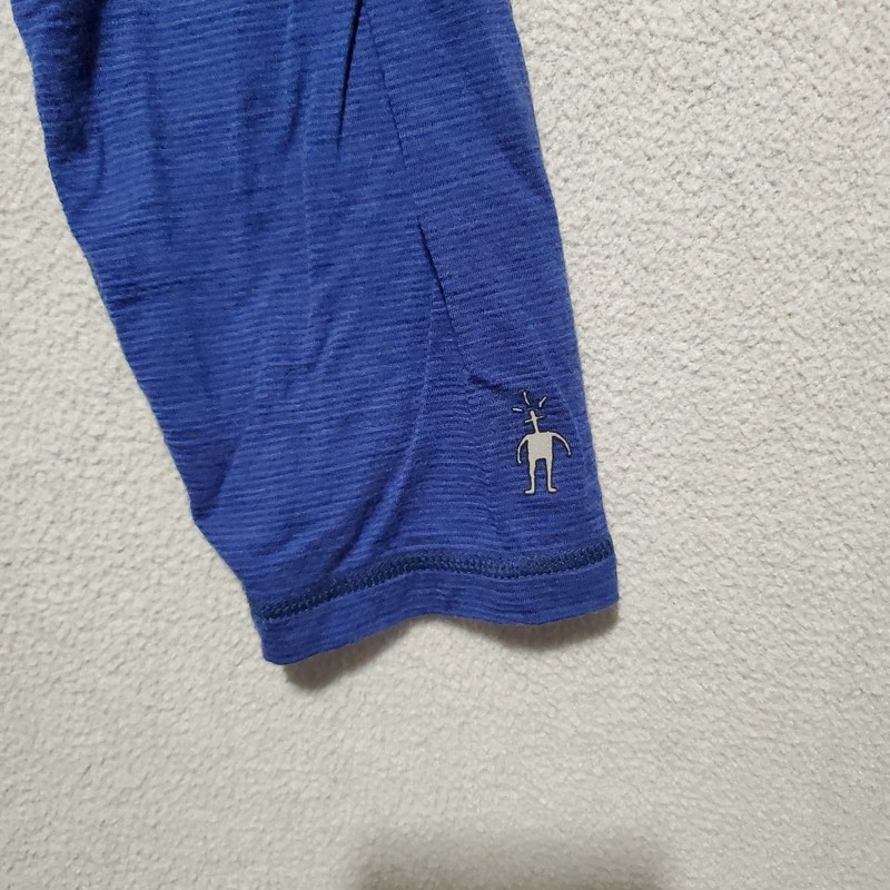 Smartwool Shirt Mens XL Blue Striped Merino150 Baselayer Long Sleeve Lightweight gallery