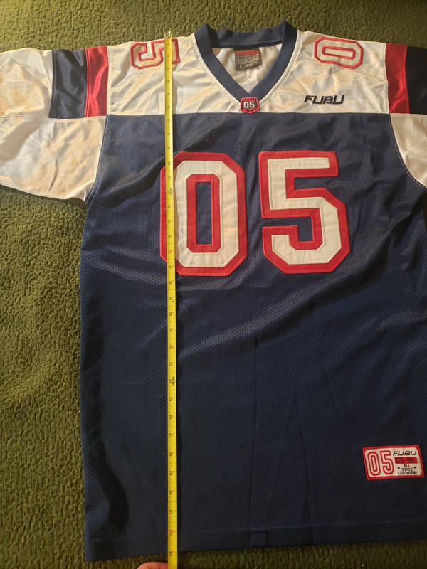 Vintage FUBU Jersey Mens Large Blue White Red 05 ALL STATE Football Y2K 90s gallery