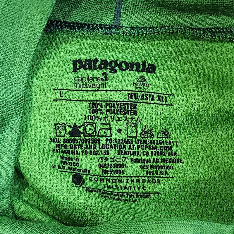 Patagonia Capilene 3 Midweight Shirt Mens Large Green Long Sleeve Base Layer gallery