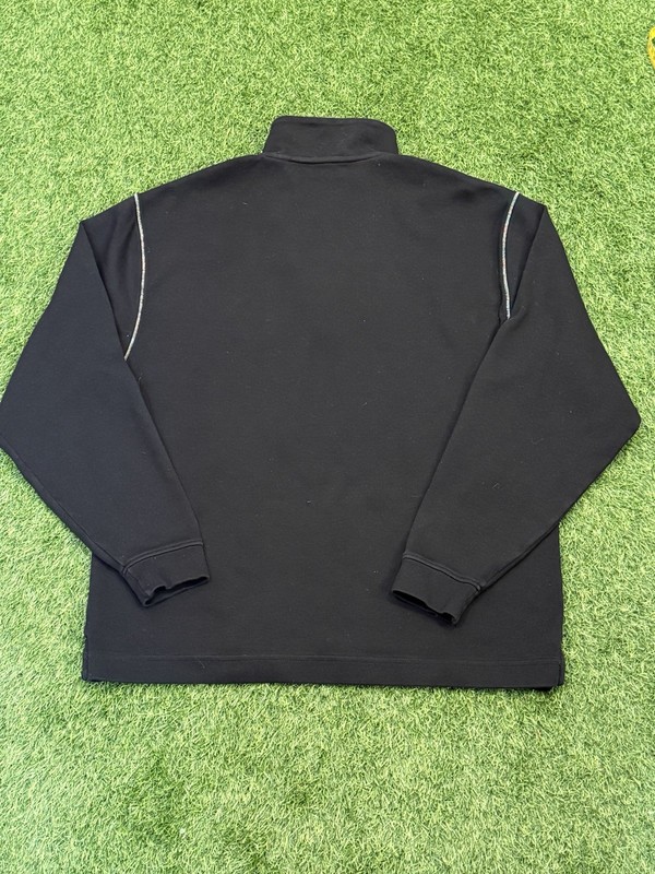 Scott Barber 1/4 Zip Long Sleeve Large Black Pullover Shirt Sweater Pima Cotton gallery