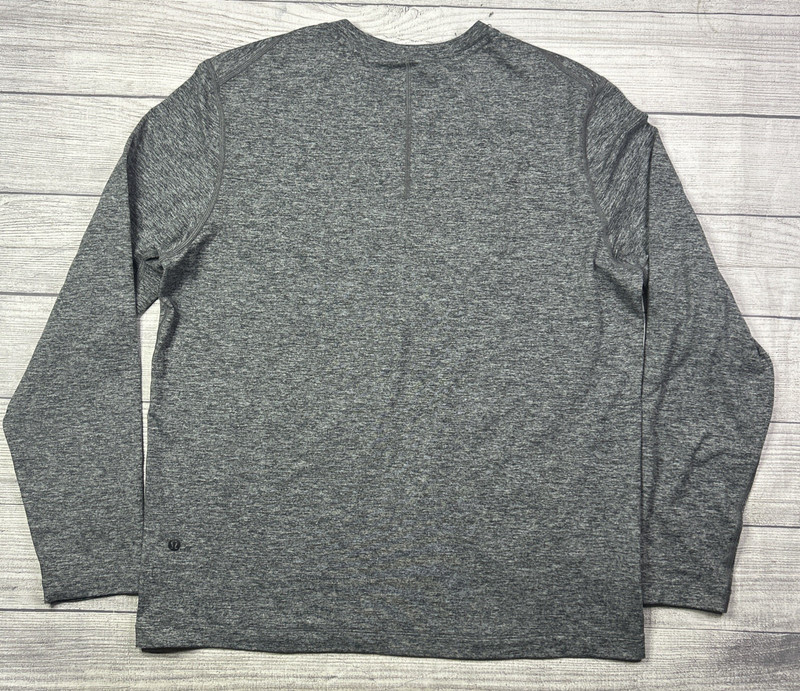Lululemon Shirt Mens Large Gray Long Sleeve Performance Athletic Running Top gallery