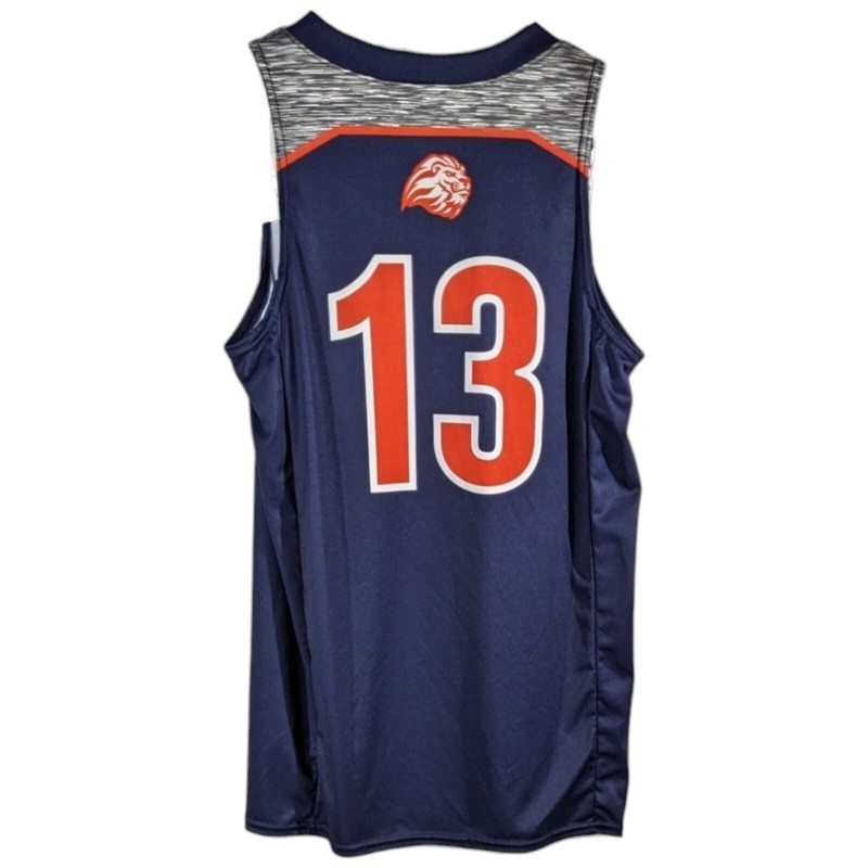 Tifton Basketball Jersey #13 Mens Size M Medium Made USA Navy Blue Red gallery