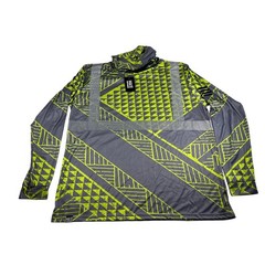Hae Hawaii Ulana Reflective Hooded Longsleeve Drift Neo Grey Neon Yellow 3XL NEW
